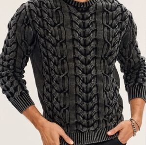 SER.O.YA Cable Knit Lewis Blkws Long Sleeve Men's Sweater NWT Size XL